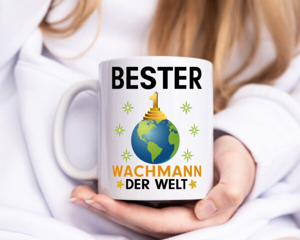 Welt Bester Wachmann | Wachpersonal | Nachtwächter - Tasse Weiss - Kaffeetasse / Geschenk / Familie