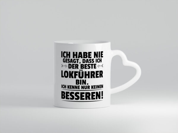 Der Beste Lokführer | Zug | Beruf - Herzhenkel Tasse - Kaffeetasse / Geschenk / Familie