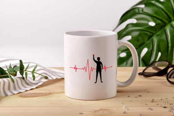 Schiedsrichter Herzschlag | Fußball Team | Verein - Tasse Weiss - Kaffeetasse / Geschenk / Familie