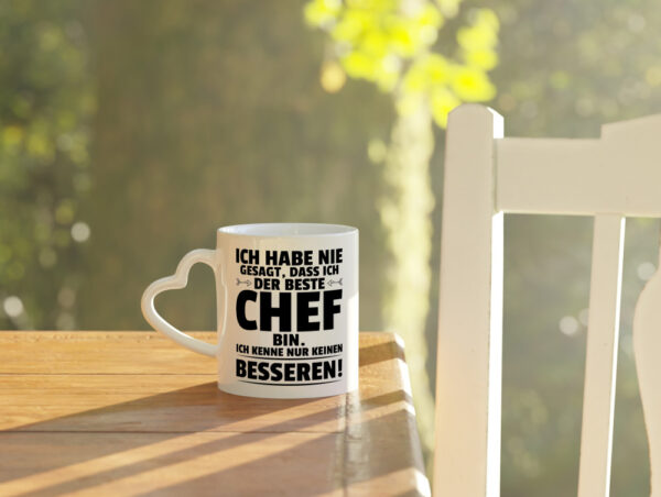 Der Beste Chef | Führungskraft | Vorgesetzter - Herzhenkel Tasse - Kaffeetasse / Geschenk / Familie