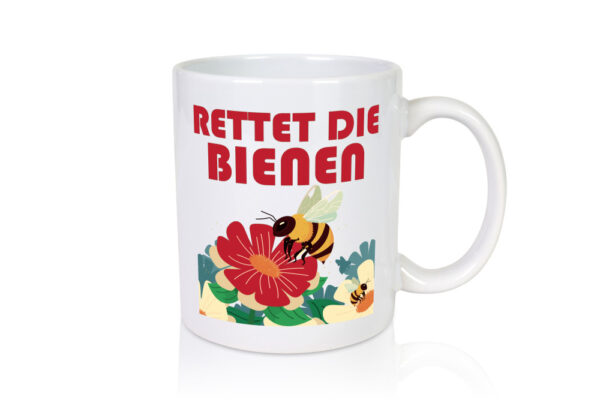 Rettet die Bieten | Bieten | Bienenliebhaber - Tasse Weiss - Kaffeetasse / Geschenk / Familie