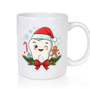 Weihnacht | Zahnarzt | Advent | Santa Zahn - Tasse Weiss - Kaffeetasse / Geschenk / Familie