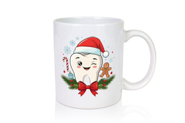 Weihnacht | Zahnarzt | Advent | Santa Zahn - Tasse Weiss - Kaffeetasse / Geschenk / Familie