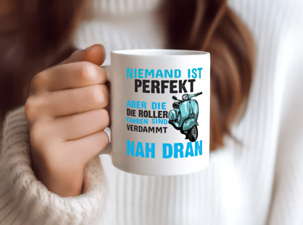 Rollerfahrer | Tasse Mofa | Moped | Roller | Spruch - Tasse Weiss - Kaffeetasse / Geschenk / Familie
