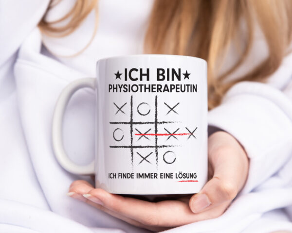 Löse Probleme: Physiotherapeutin - Tasse Weiss - Kaffeetasse / Geschenk / Familie