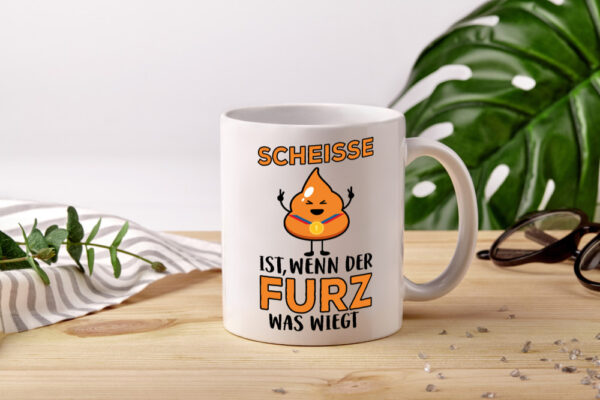 Scheisse ist - Tasse Weiss - Kaffeetasse / Geschenk / Familie
