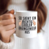 Richtig Cooler Bauingenieur | Ingenieur - Tasse Weiss - Kaffeetasse / Geschenk / Familie