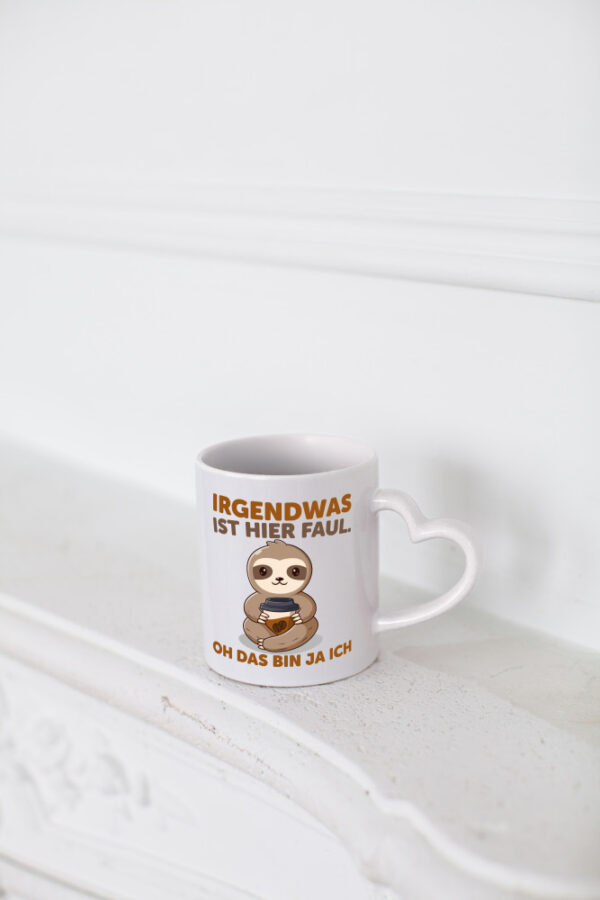 Ich bin Faul | Faultier | Morgen Kaffee | Morgenmuffel - Herzhenkel Tasse - Kaffeetasse / Geschenk / Familie
