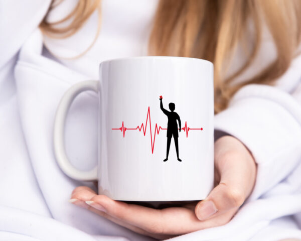 Schiedsrichter Herzschlag | Fußball Team | Verein - Tasse Weiss - Kaffeetasse / Geschenk / Familie