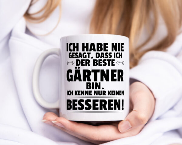 Der Beste Gärtner | Gartenbau - Tasse Weiss - Kaffeetasse / Geschenk / Familie