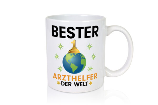 Welt Bester Arzthelfer | Fachangestellter Medizin - Tasse Weiss - Kaffeetasse / Geschenk / Familie