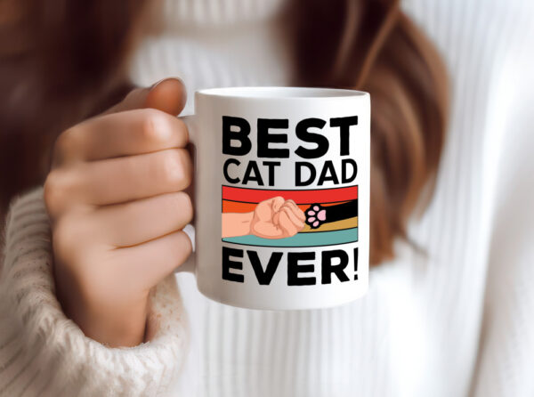 Best Cat Dad | Katzen Freund | Katzenbesitzer - Tasse Weiss - Kaffeetasse / Geschenk / Familie