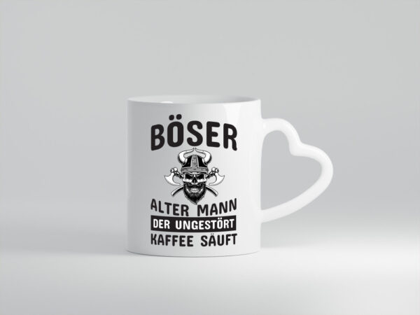 Böser alter Mann | Männer Humor | Kaffeetrinker Spruch - Herzhenkel Tasse - Kaffeetasse / Geschenk / Familie