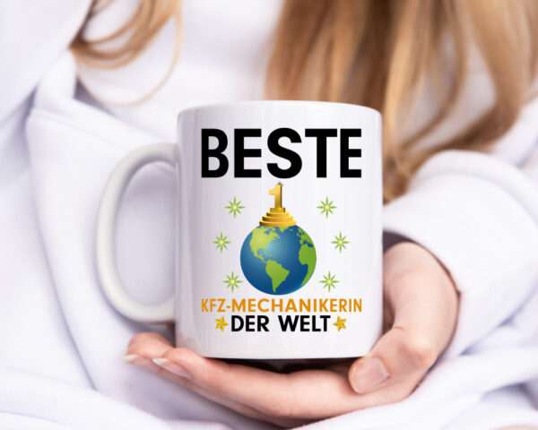 Welt Beste KFZ-Mechanikerin | Mechaniker | KFZ - Tasse Weiss - Kaffeetasse / Geschenk / Familie