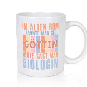 Heute sagt man: Biologin | Biologie | Naturforscherin - Tasse Weiss - Kaffeetasse / Geschenk / Familie