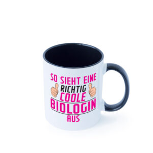 Richtig Coole Biologin | Biologie | Naturforscherin Farbige Tasse - Kaffeetasse / Geschenk / Familie