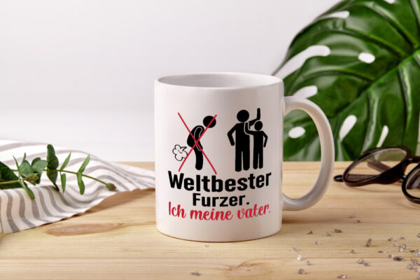 Weltbester Furzer | Bester Vater | Humor - Tasse Weiss - Kaffeetasse / Geschenk / Familie