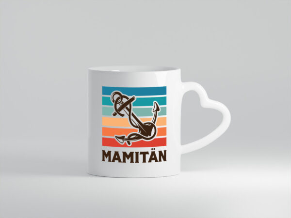 Mamitän | Schiff | Boot | Amker | Muttertag - Herzhenkel Tasse - Kaffeetasse / Geschenk / Familie