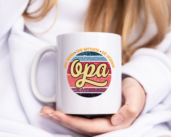 Die Legende Opa | Großvater | Spruch | Enkelkinder - Tasse Weiss - Kaffeetasse / Geschenk / Familie