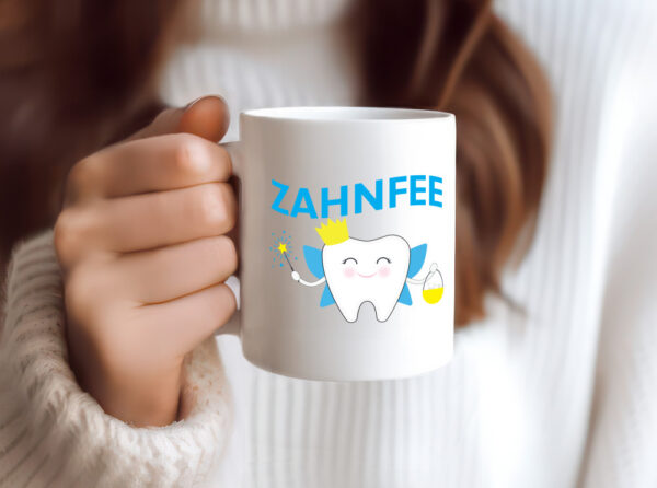 Zahnfee | Kinder | Zahn Verloren - Tasse Weiss - Kaffeetasse / Geschenk / Familie