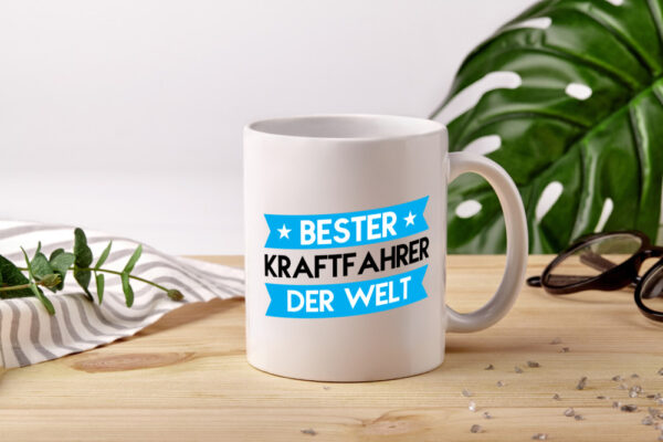 Bester Kraftfahrer | Lastwagen | LKW Fahrer - Tasse Weiss - Kaffeetasse / Geschenk / Familie