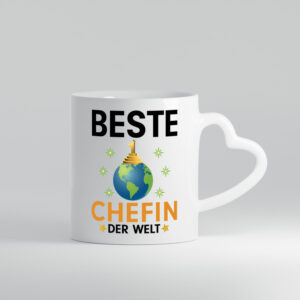 Welt Beste Chefin | Führungskraft | Vorgesetzte - Herzhenkel Tasse - Kaffeetasse / Geschenk / Familie