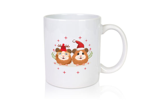 Weihnachtsmotiv | Weihnachten Meerschweinchen | Fest - Tasse Weiss - Kaffeetasse / Geschenk / Familie