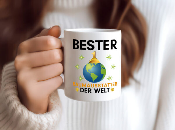 Welt Bester Raumausstatter | Wohn Ausstatter - Tasse Weiss - Kaffeetasse / Geschenk / Familie