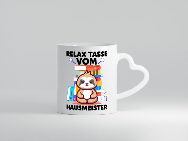 Relax Tasse: Hausmeister | Hauswart - Herzhenkel Tasse - Kaffeetasse / Geschenk / Familie