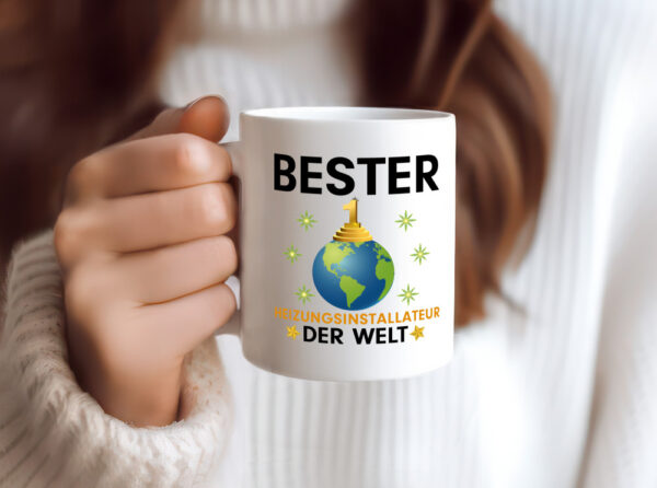 Welt Bester Heizungsinstallateur | Heizungsbauer - Tasse Weiss - Kaffeetasse / Geschenk / Familie