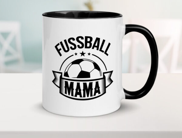 Fussball Mama | Fussball | Fussball Spielerin Farbige Tasse - Kaffeetasse / Geschenk / Familie