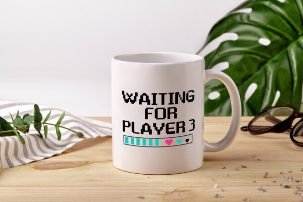 Waiting for Player 3 | Schwangerschaft Tasse | Eltern - Tasse Weiss - Kaffeetasse / Geschenk / Familie