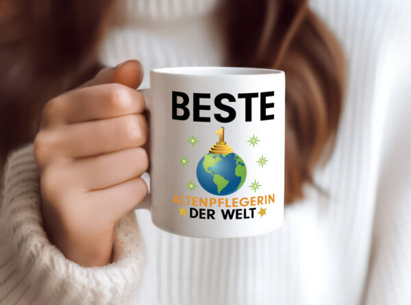 Welt Beste Altenpflegerin | Pflegepersonal | Pflege - Tasse Weiss - Kaffeetasse / Geschenk / Familie