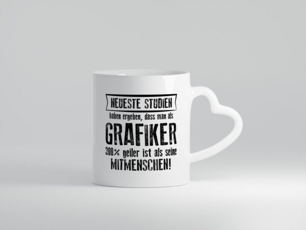 Neuste Studien: Grafiker | Grafik Design | Grafikdesign - Herzhenkel Tasse - Kaffeetasse / Geschenk / Familie