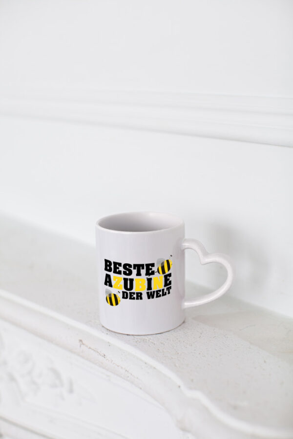 Azubine | Ausbildung Tasse | Auszubildende | Biene - Herzhenkel Tasse - Kaffeetasse / Geschenk / Familie