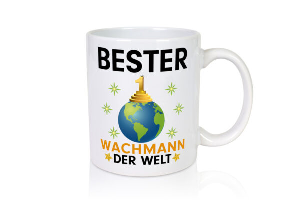 Welt Bester Wachmann | Wachpersonal | Nachtwächter - Tasse Weiss - Kaffeetasse / Geschenk / Familie