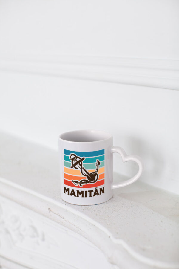 Mamitän | Schiff | Boot | Amker | Muttertag - Herzhenkel Tasse - Kaffeetasse / Geschenk / Familie
