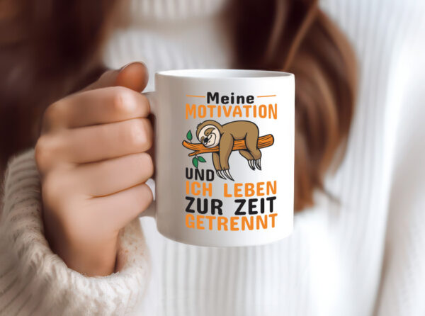 Keine Motivation | Faultier Tasse | Büro Humor | faul - Tasse Weiss - Kaffeetasse / Geschenk / Familie