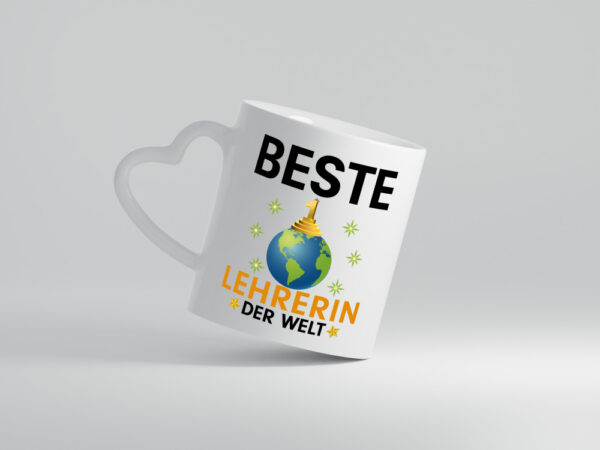 Welt Beste Lehrerin | Schule Beruf | Schüler - Herzhenkel Tasse - Kaffeetasse / Geschenk / Familie