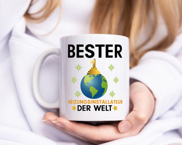 Welt Bester Heizungsinstallateur | Heizungsbauer - Tasse Weiss - Kaffeetasse / Geschenk / Familie