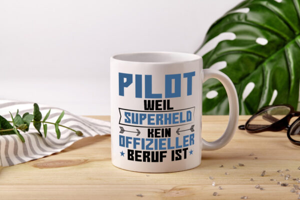 Superheldin Pilot | Flugzeug | Piloten - Tasse Weiss - Kaffeetasse / Geschenk / Familie