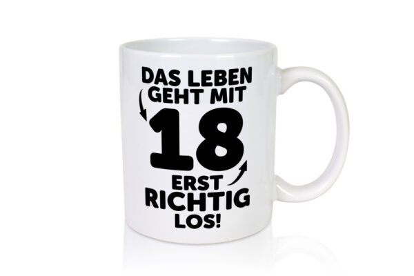 18. Geburtstag | Junge $ Mädchen| Volljährig - Tasse Weiss - Kaffeetasse / Geschenk / Familie