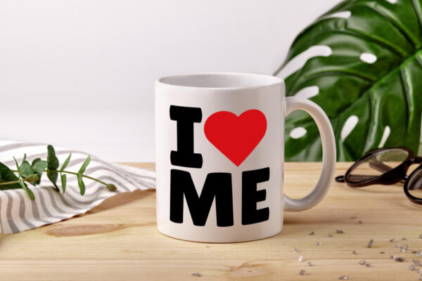 I love me - Tasse Weiss - Kaffeetasse / Geschenk / Familie