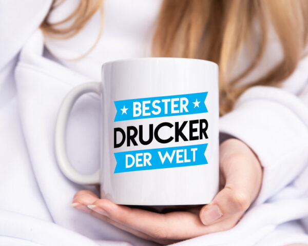 Bester Drucker | Druckerei | Print Medien - Tasse Weiss - Kaffeetasse / Geschenk / Familie