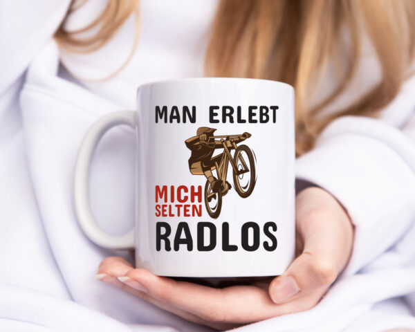 Selten Radlos | Spruchtasse Fahrrad | Männer Humor - Tasse Weiss - Kaffeetasse / Geschenk / Familie