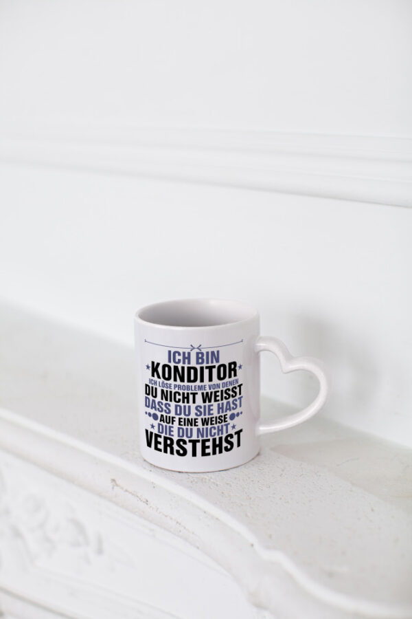 Löse Probleme: Konditor | Konditorei - Herzhenkel Tasse - Kaffeetasse / Geschenk / Familie