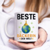 Welt Beste Bäckerin | Bäckerei | Frauen | Backen - Tasse Weiss - Kaffeetasse / Geschenk / Familie