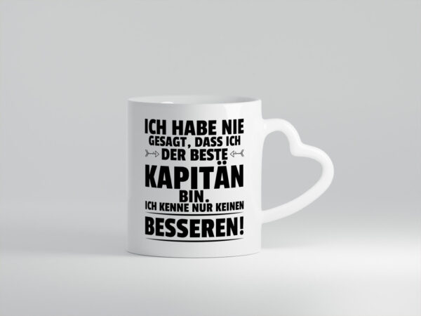 Der Beste Kapitän | Schiffskapitän | Schiff - Herzhenkel Tasse - Kaffeetasse / Geschenk / Familie