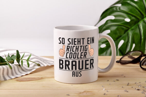 Richtig Cooler Brauer | Bier Brauer | Brauerei - Tasse Weiss - Kaffeetasse / Geschenk / Familie