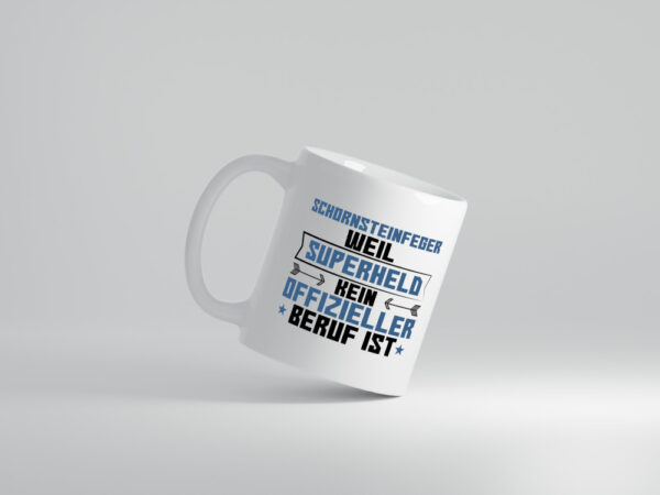 Superheld Schornsteinfeger | Kaminkehrer | Handwerk - Tasse Weiss - Kaffeetasse / Geschenk / Familie